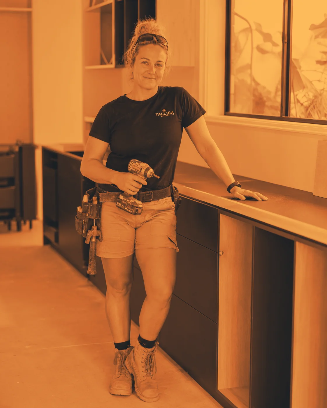 Australian builder on a kitchen job