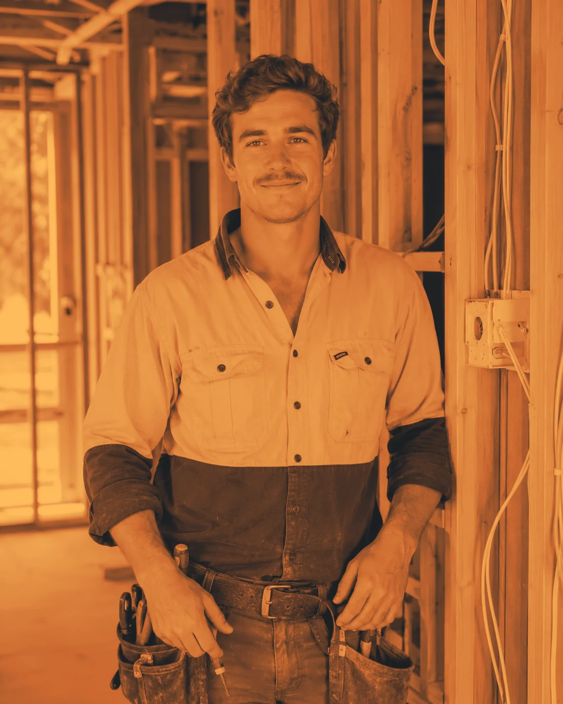 Australian electrician on a new build